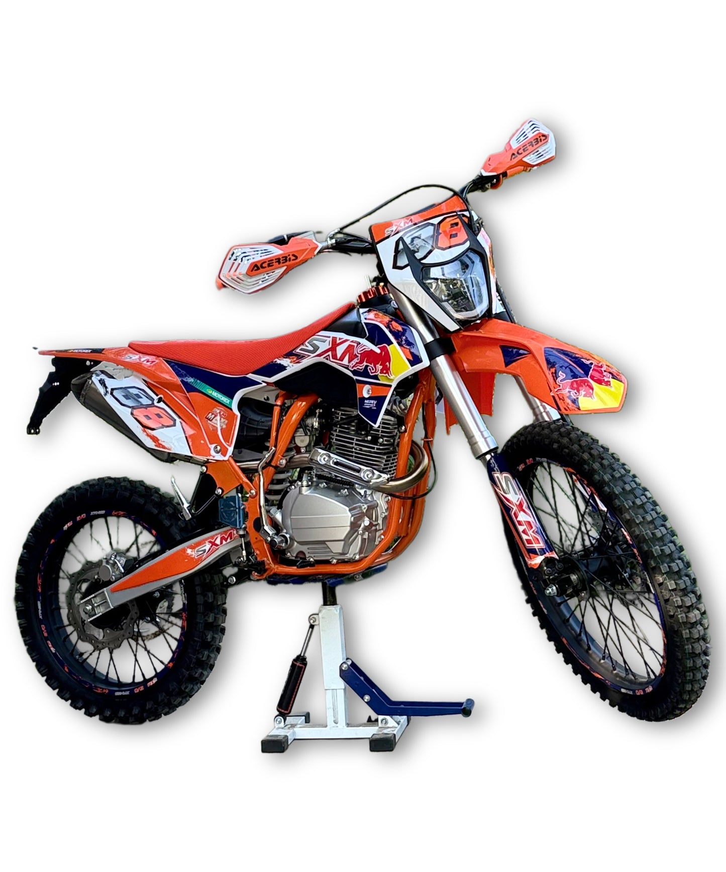 SXM EVO XTC-250 (88) с гардове – ендуро крос мотор, Orange Frame, 250cc Zongshen